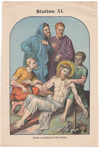 Jesus is nailed to the Cross